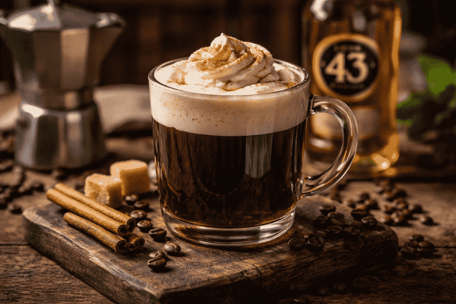 Liqueur de café dans le café espagnol