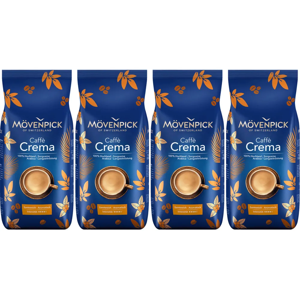 Mövenpick Caffè Crema - café en grains - 4 x 1 kilo