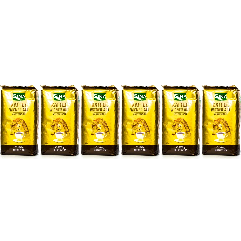 Gina Wiener - Café en grain - 6 x 1 kilo