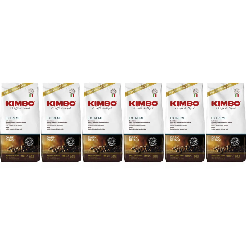 Kimbo Espresso Bar Extreme - café en grains - 6 x 1 kilo