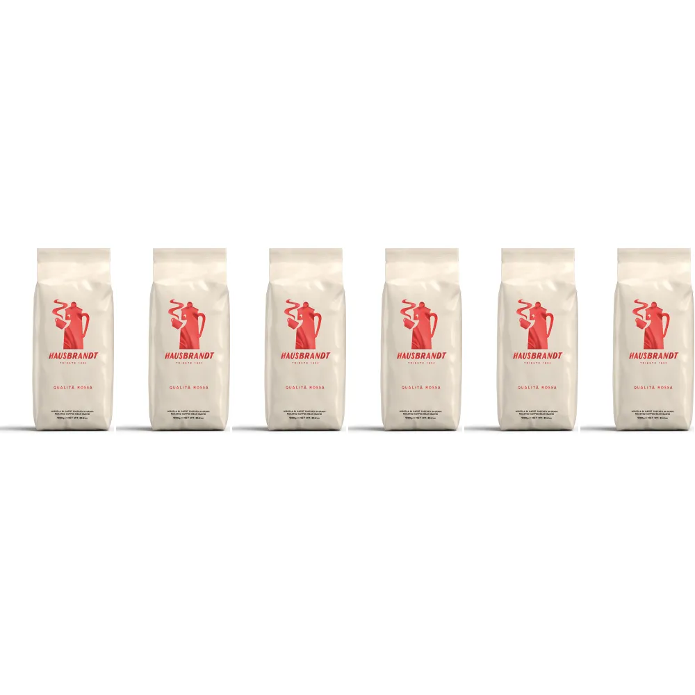Café Hausbrandt Qualità Rossa - Café en grains - 6 x 1 kilo