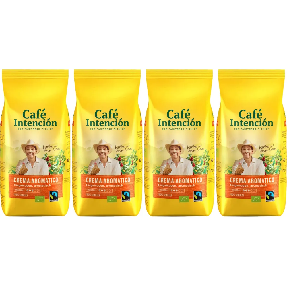 Café Intención Crema Aromatico - café en grains - 4 x 1 kilo