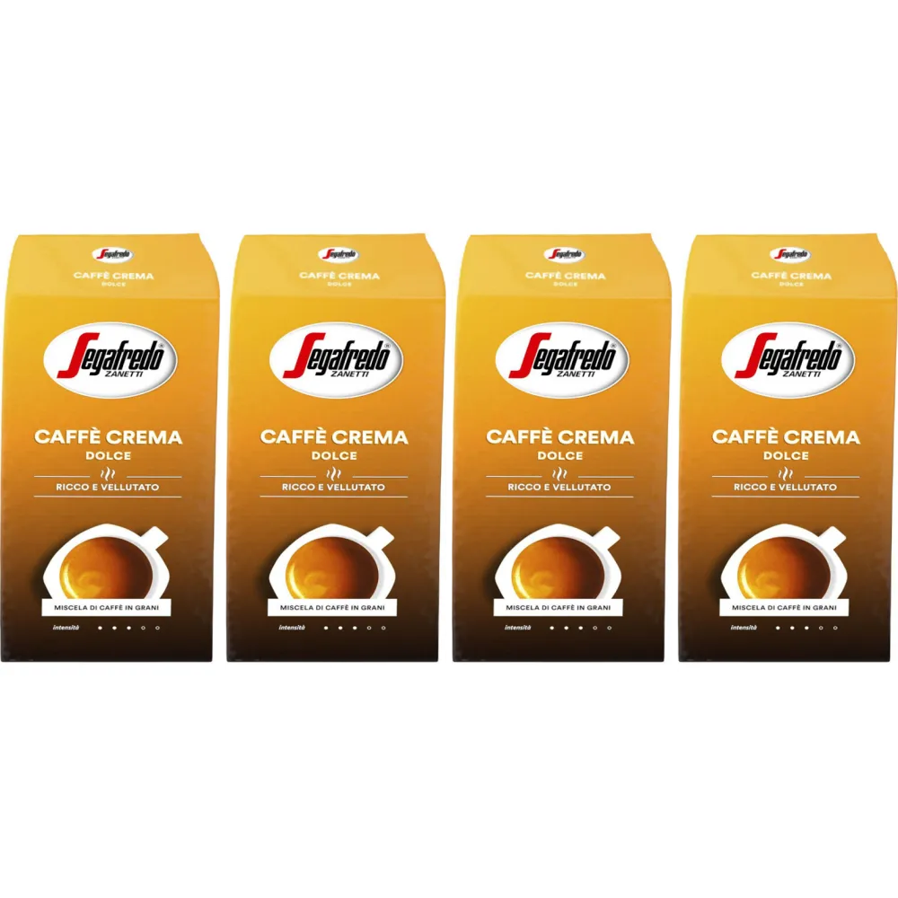 Segafredo Caffè Crema Dolce - café en grains - 4 x 1 kilo