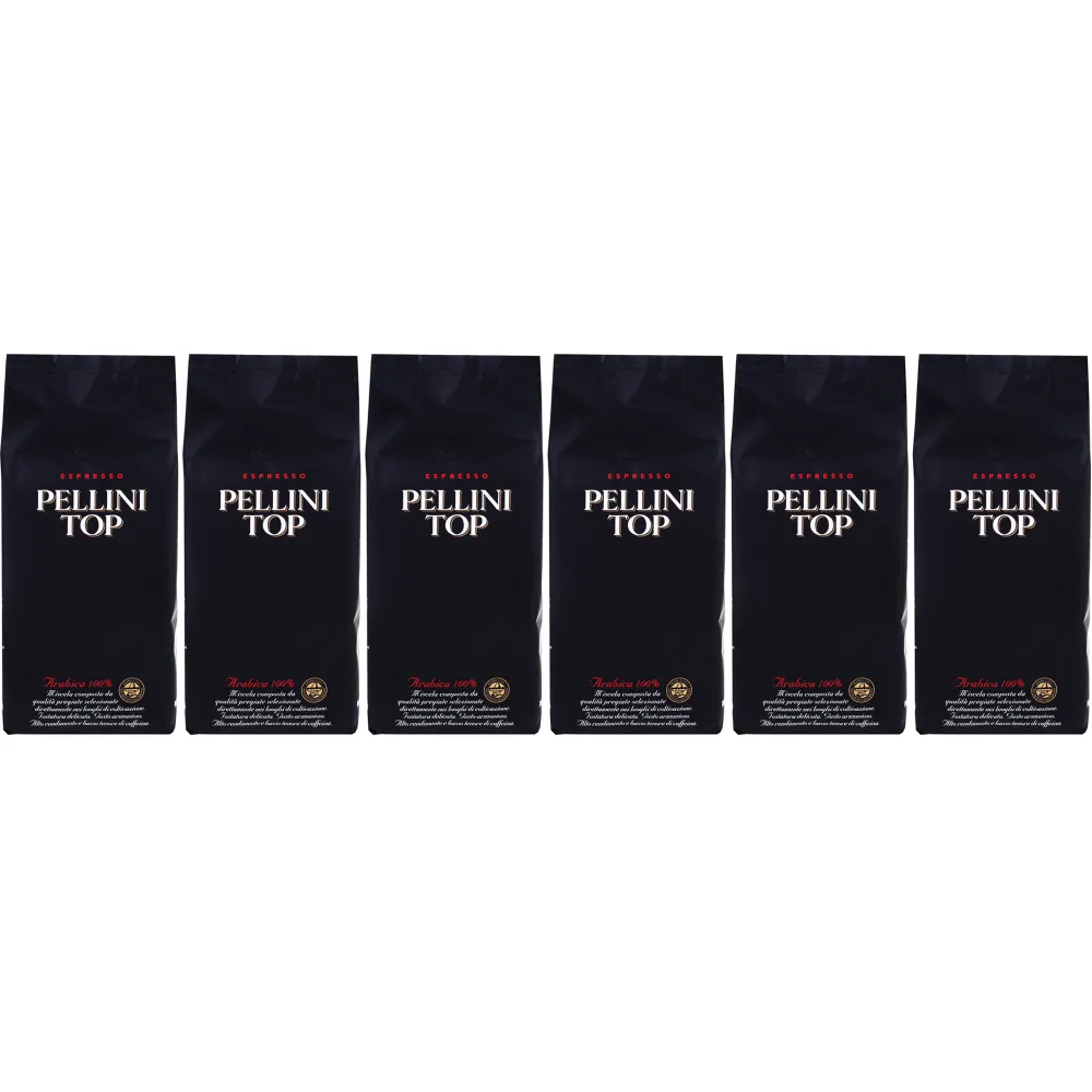 Pellini TOP 100% Arabica - Café en grain - 6 x 1 kilo
