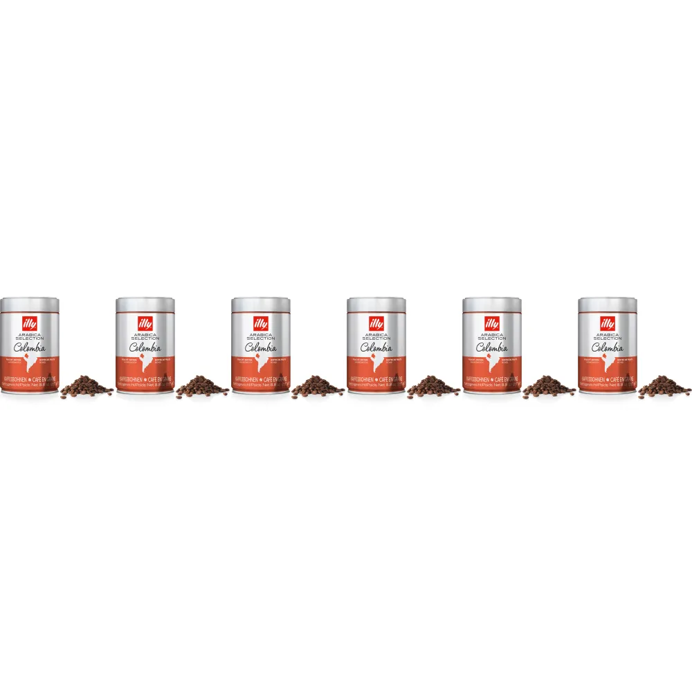 illy Sélection Arabica Colombie - Café en grains - 6 x 250 grammes