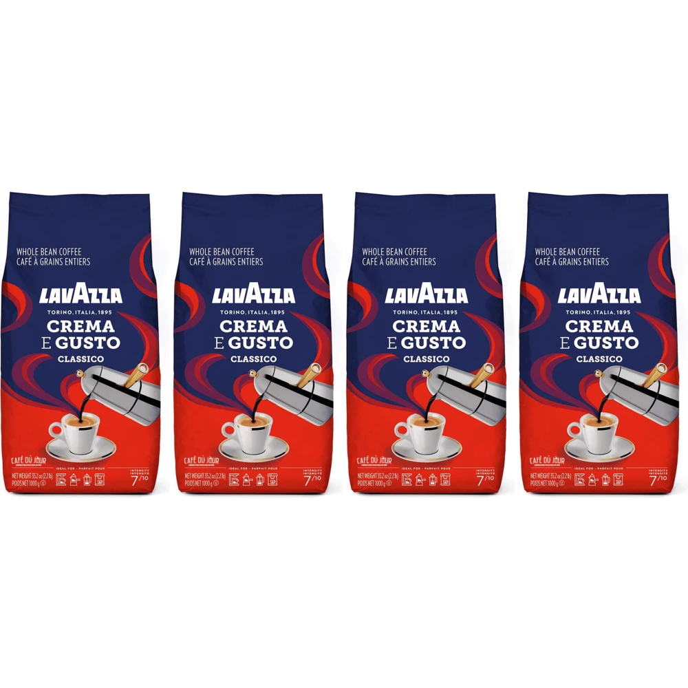 Lavazza Crema e Gusto Classico - grains de café - 4 x 1 kilo