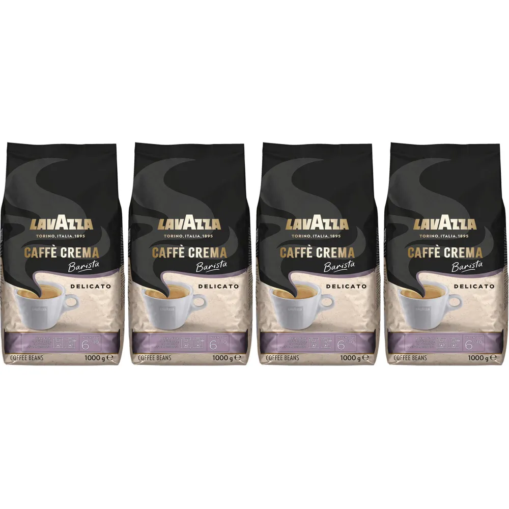 Lavazza Caffè Crema Barista Delicato - café en grains - 4 x 1 kilo