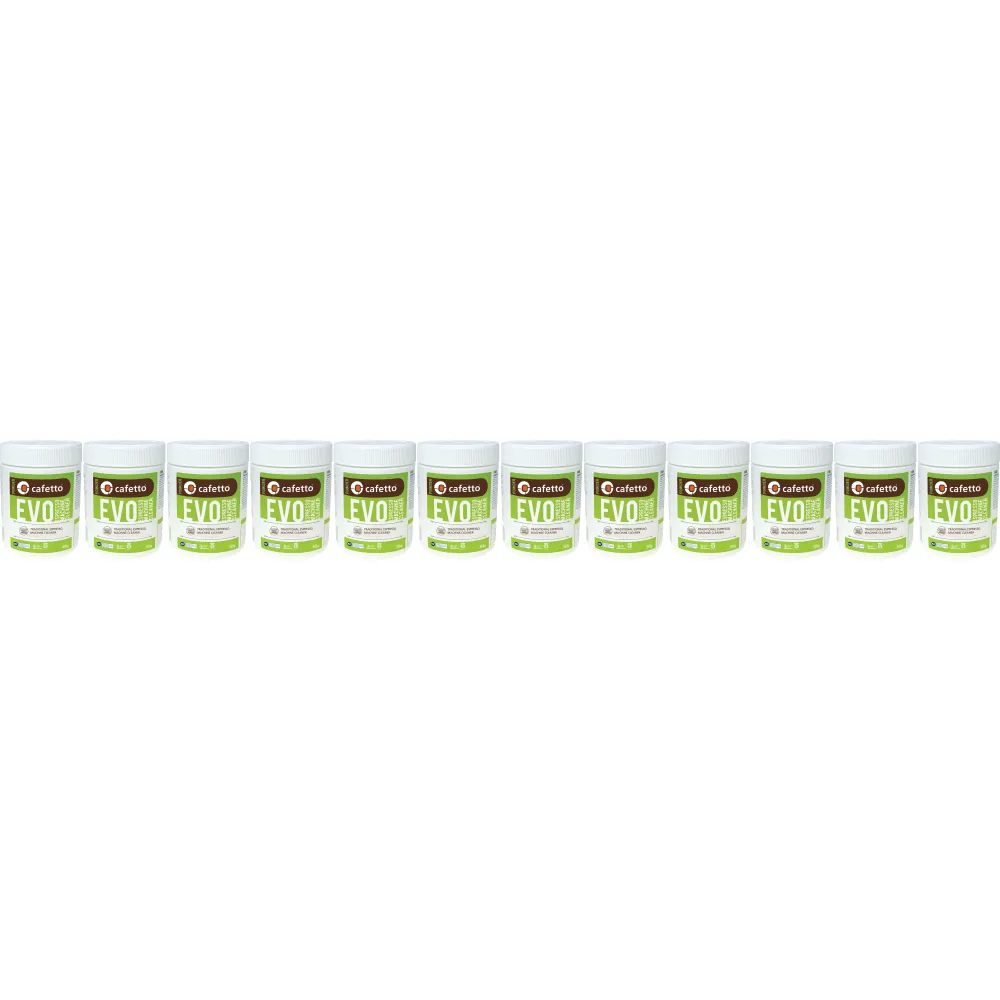 Cafetto EVO® - poudre de nettoyage pour machines à café - 12 x 500 grammes