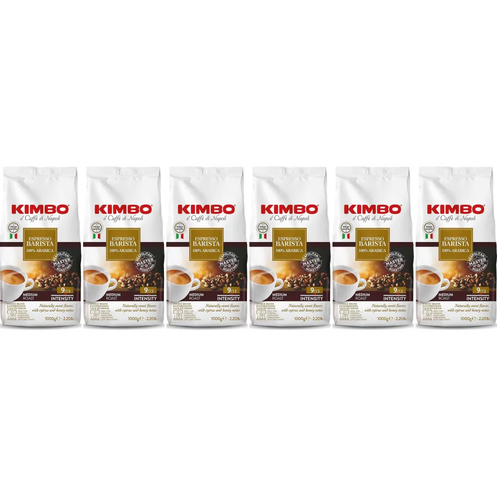 Kimbo Espresso Barista 100% arabica - café en grains - 6 x 1 kilo