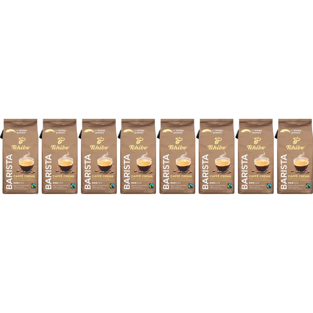 Tchibo Barista Caffè Crema - café en grains - 8 x 1 kilo