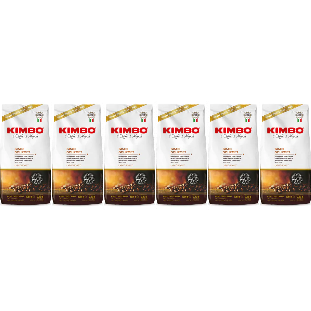 Kimbo Gran Gourmet - café en grains - 6 x 1 kilo