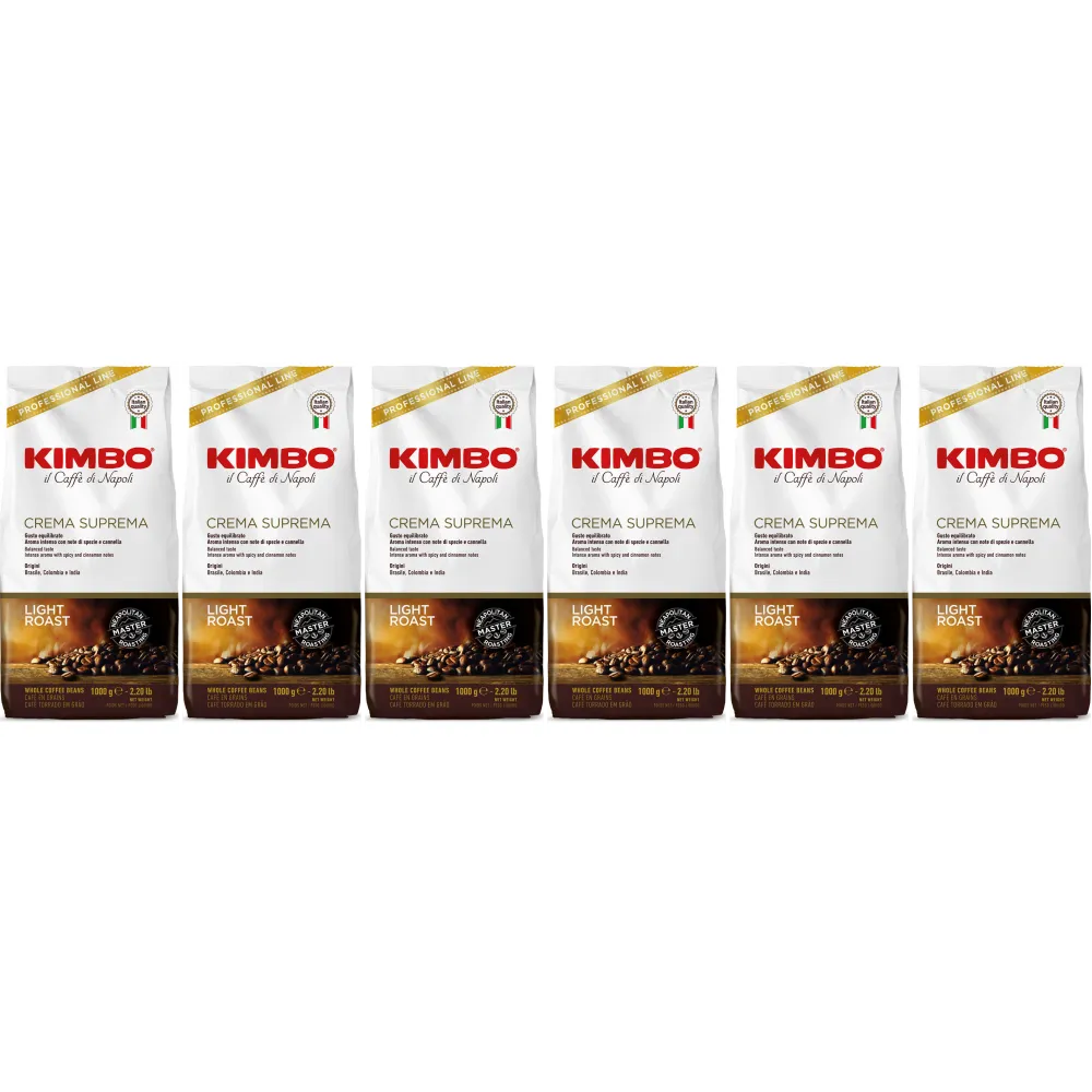 Kimbo Crema Suprema - café en grains - 6 x 1 kilo
