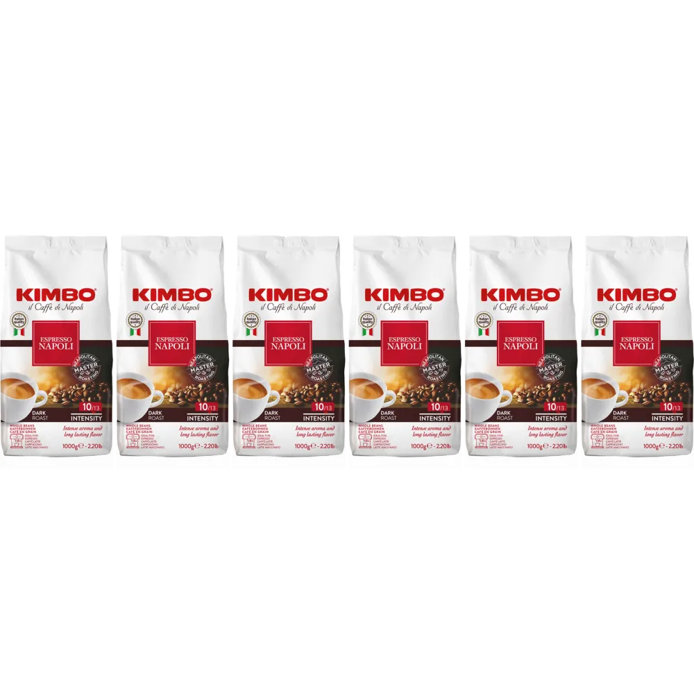 Kimbo Barista Espresso Napoli / Napoletano - café en grains - 6 x 1 kilo