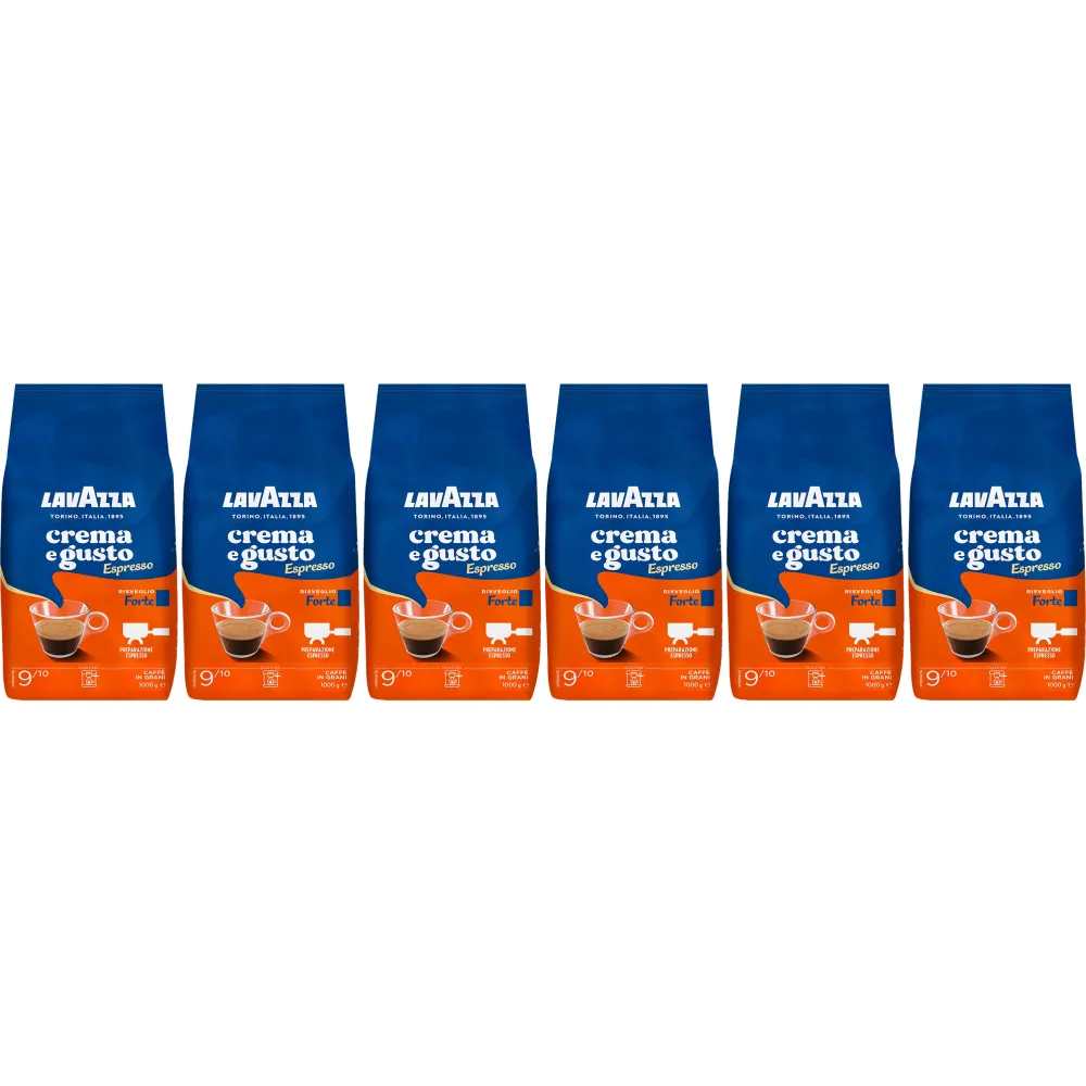 Lavazza Crema e Gusto Espresso Forte - café en grains - 6 x 1 kilo