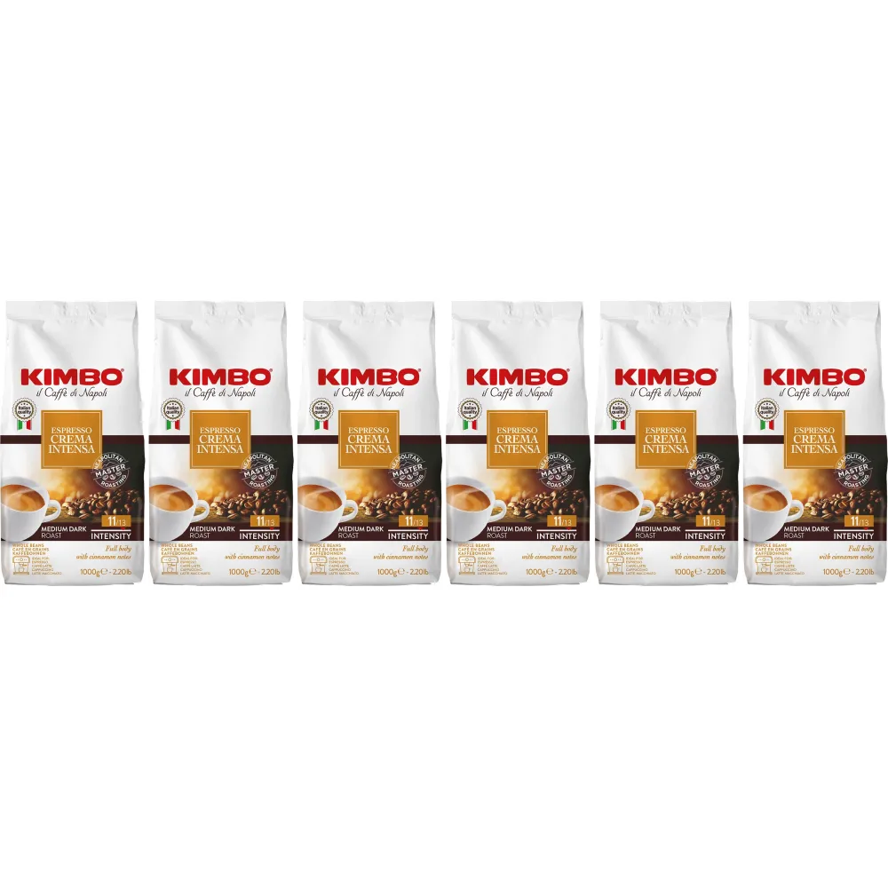 Kimbo Espresso Crema Intensa - café en grains - 6 x 1 kilo