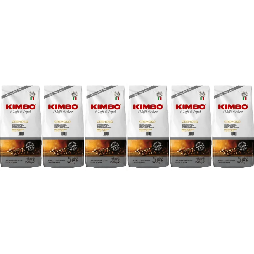 Kimbo Cremoso - grains de café - 6 x 1 kilo