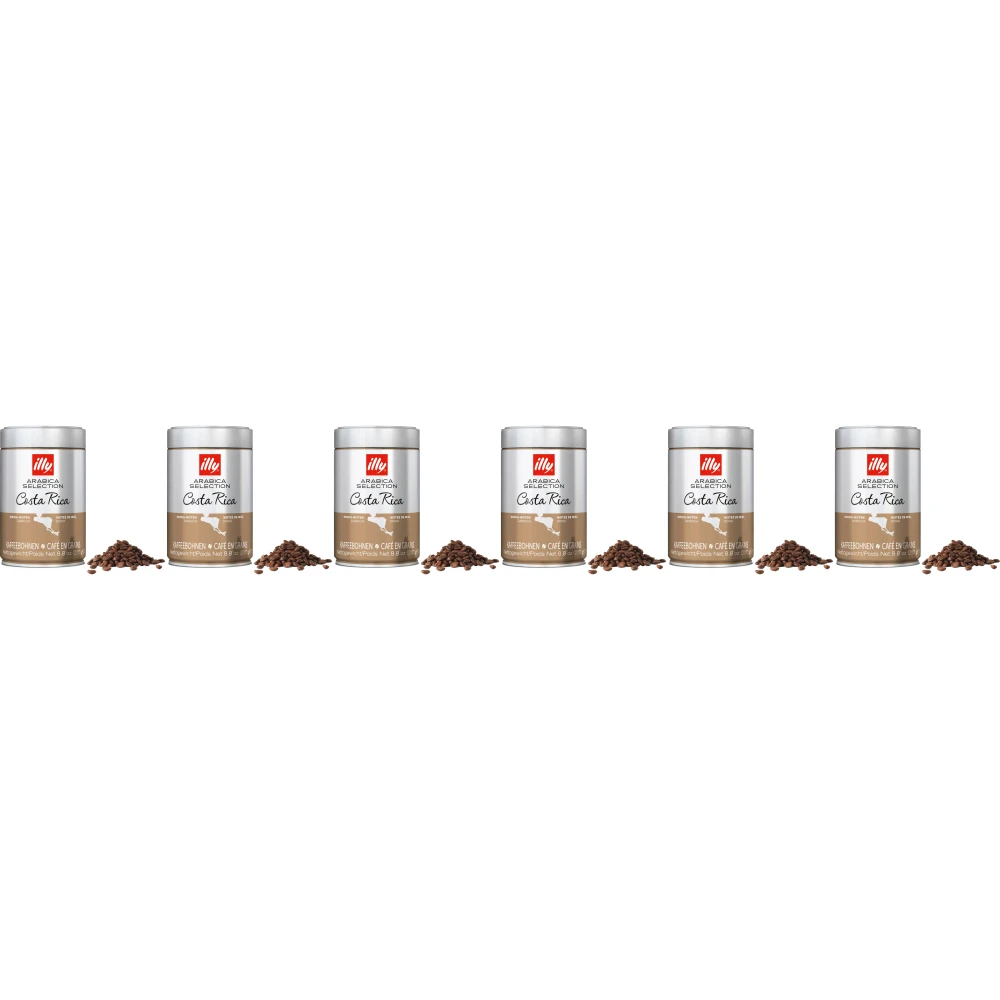 illy - café en grains - 6 x Arabica Selection - Costa Rica - 250 grammes