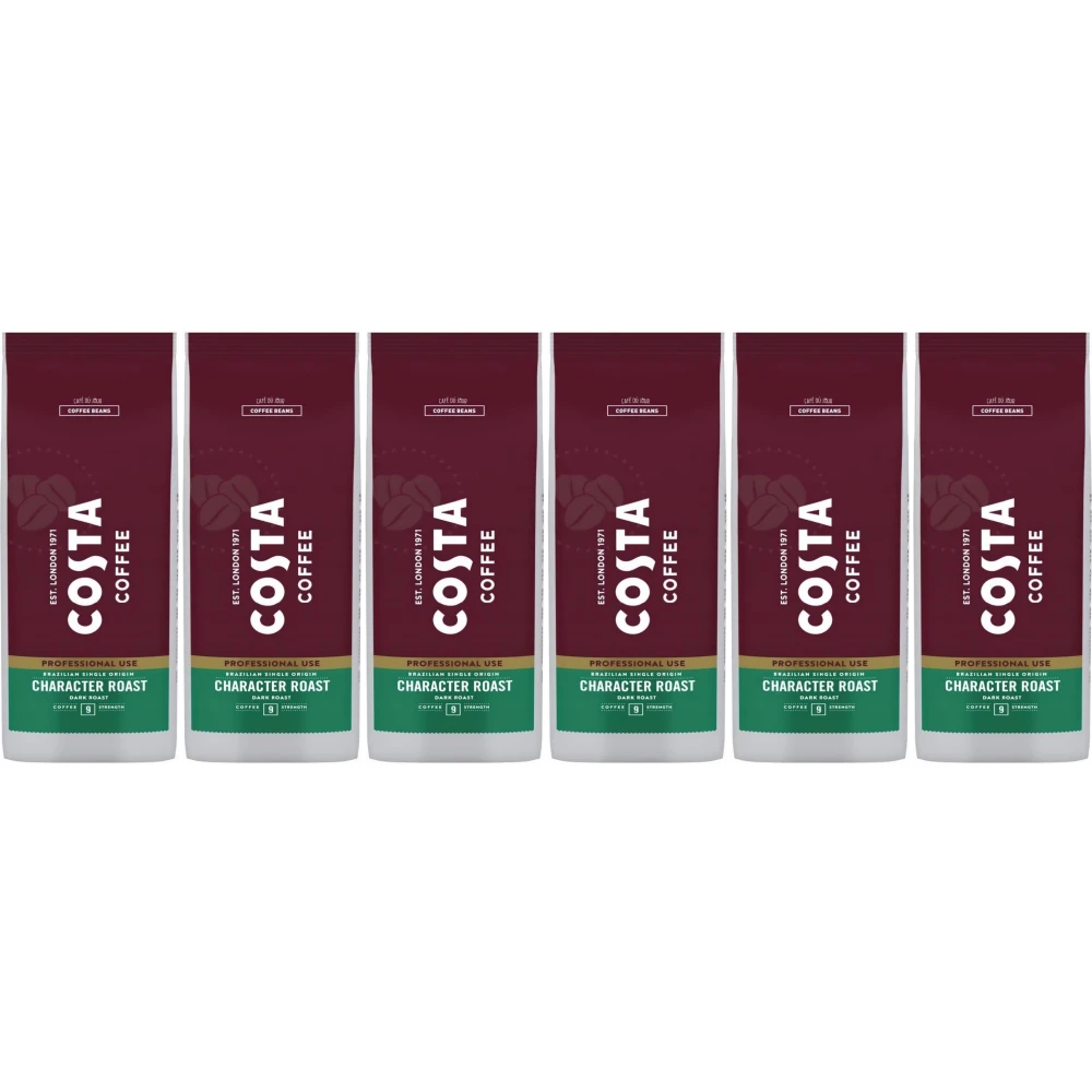 Costa Coffee Single Origin Brésil, Torréfaction Foncée - Café en grains - 6 x 1 kilo