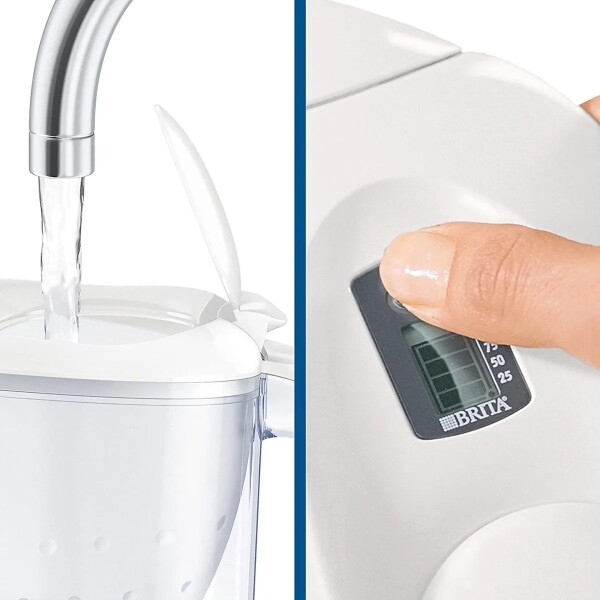 Brita - Carafe filtrante Marella Blanche + 1 cartouche Maxtra 2,4L