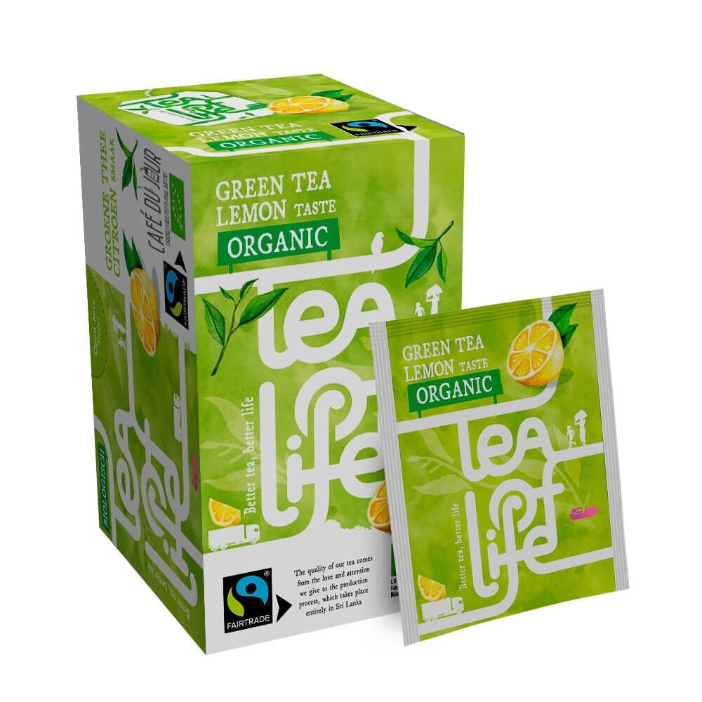 Thé Vert Citron - Bio & Fairtrade - Tea of Life - 25 sachets de thé