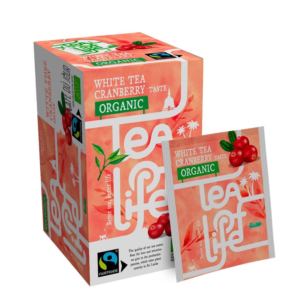 Thé blanc Cranberry - Bio & Fairtrade - Tea of Life - 25 sachets de thé