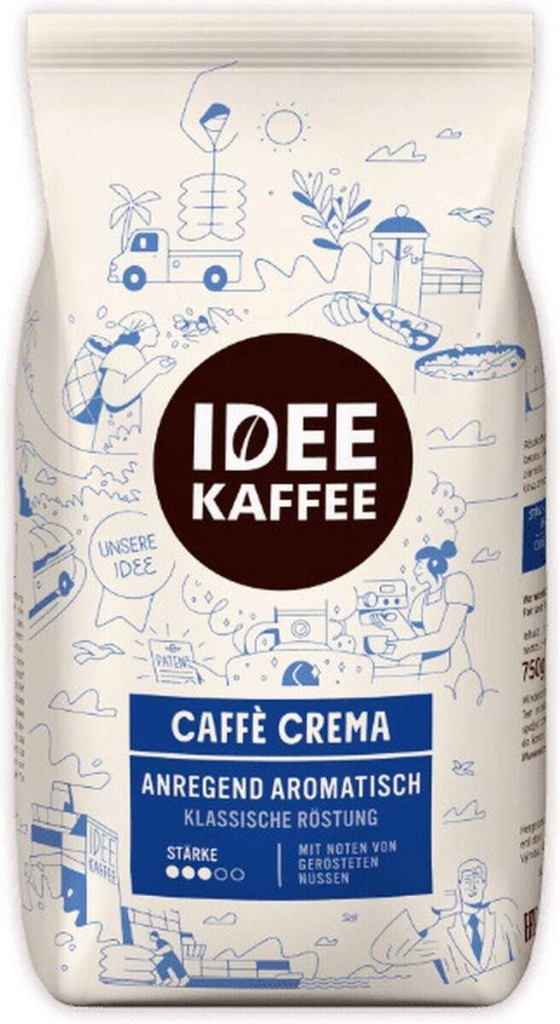 Idee Kaffee Caffè Crema - café en grains - 750 grammes