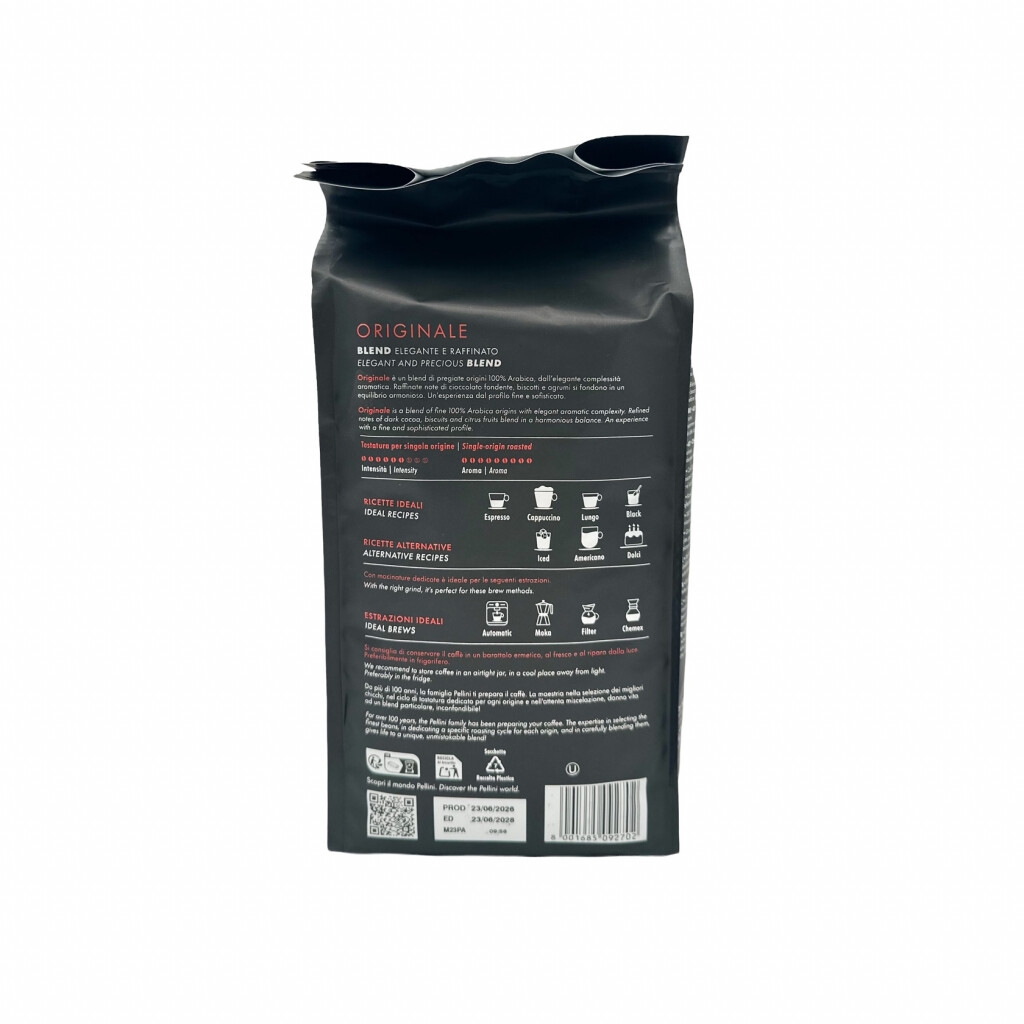 Vue arrière – Pellini TOP 100 % Arabica - café en grains - 1 kilo