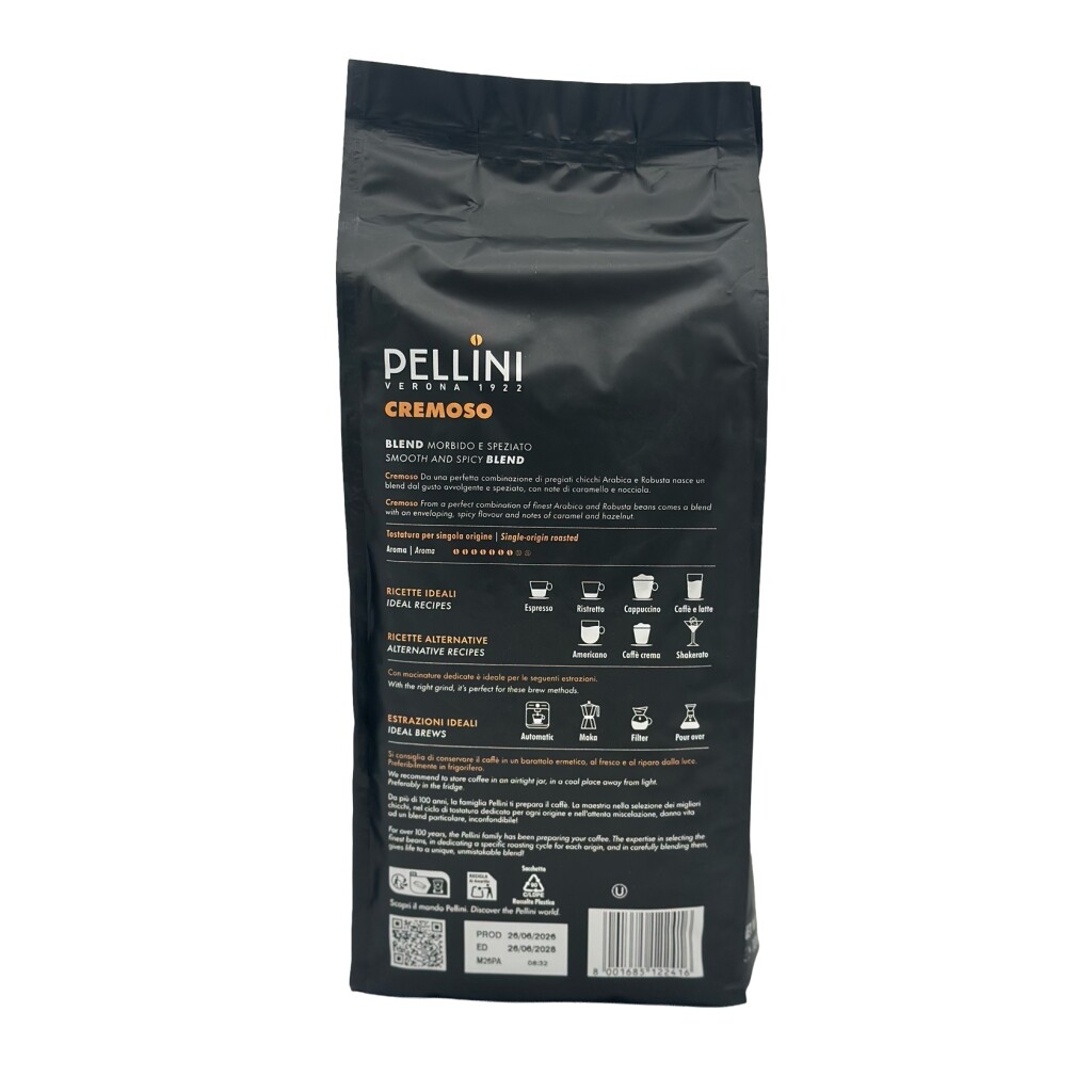 Vue arrière – Pellini Espresso Bar No 9 Cremoso - café en grains - 1 kilo