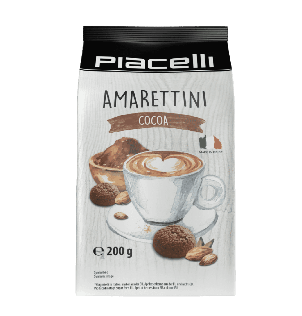 Amarettini cacao - biscuits italiens aux amandes amères - 200 grammes