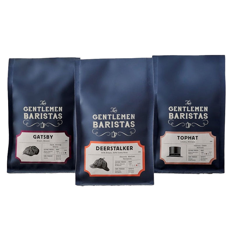 The Gentlemen Baristas Pack de démarrage Espresso - grains de café - 3 x 250 grammes