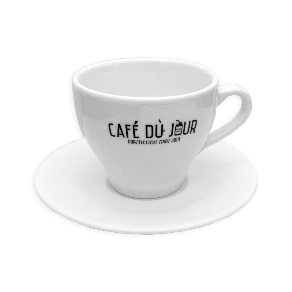 Tasse et soucoupe cappuccino Café du Jour