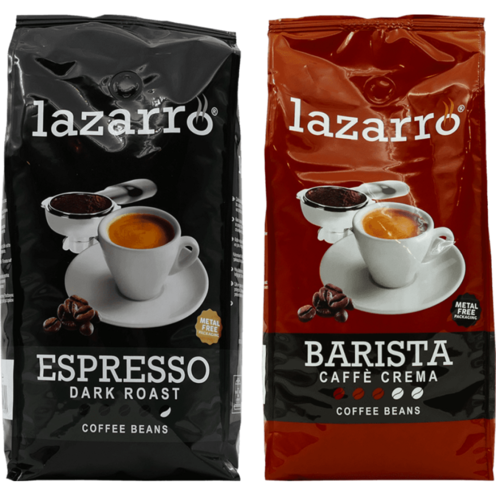 Lazarro Duo Grains - Dark Roast & Caffè Crema 2 x 1 kilo
