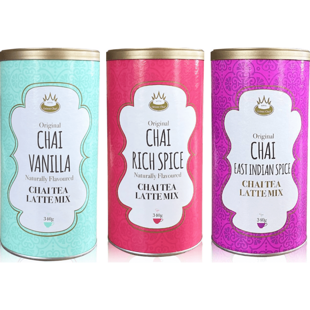 Royal Chai Latte Trio - Vanille, Rich Spice & East Indian Spice 3 x 340g