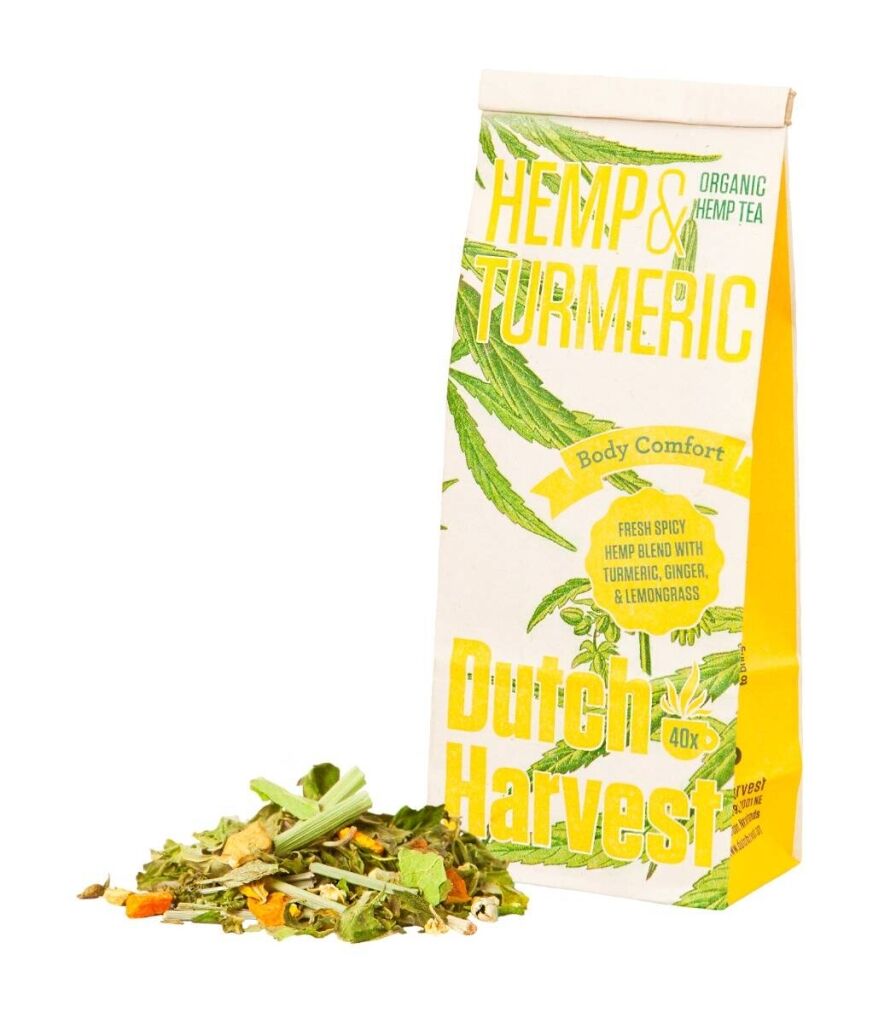 Hemp & Curcuma - Thé à l'herbe de chanvre et curcuma 50 gram - Dutch Harvest thé en vrac