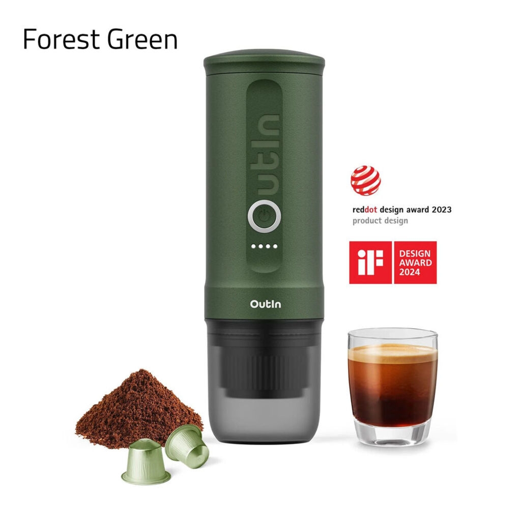 Outin Nano - machine à expresso électrique portable - capsules et café moulu