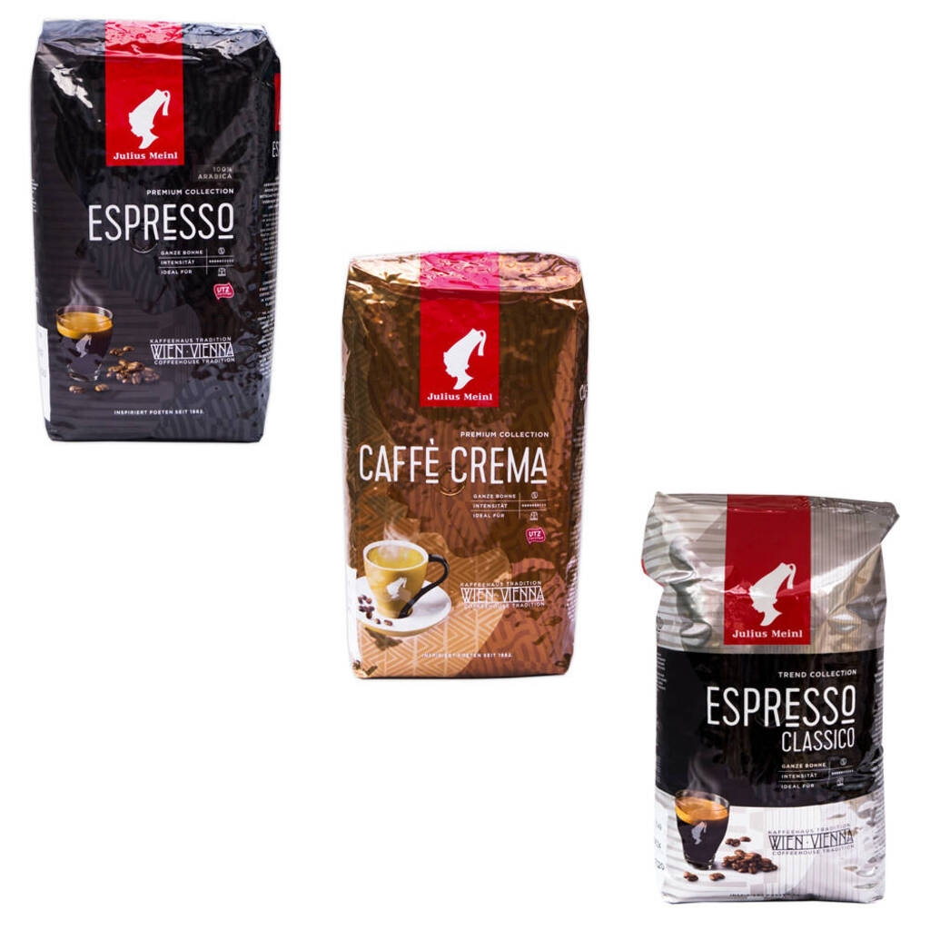 Pack de dégustation de grains de café Julius Meinl 3 x 1 kilo