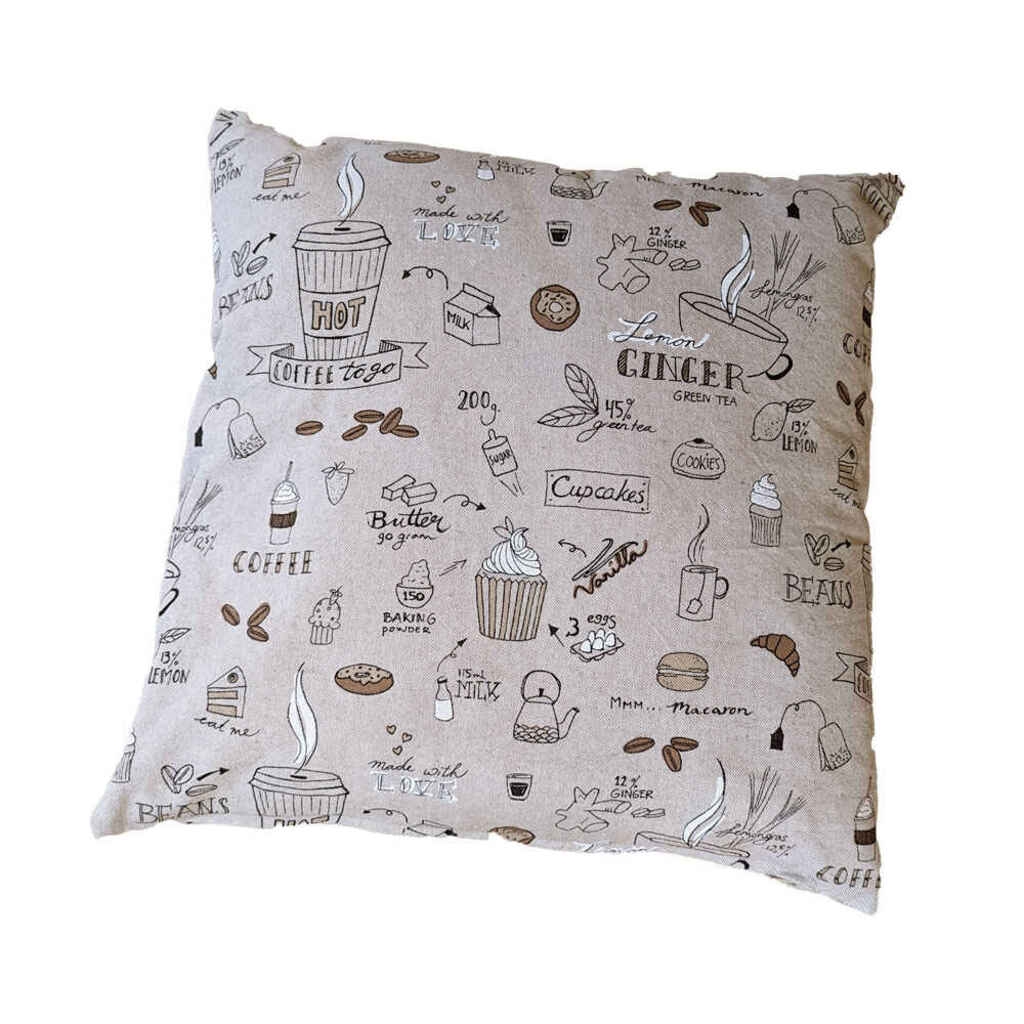 Coussin style café 45x45 fait main