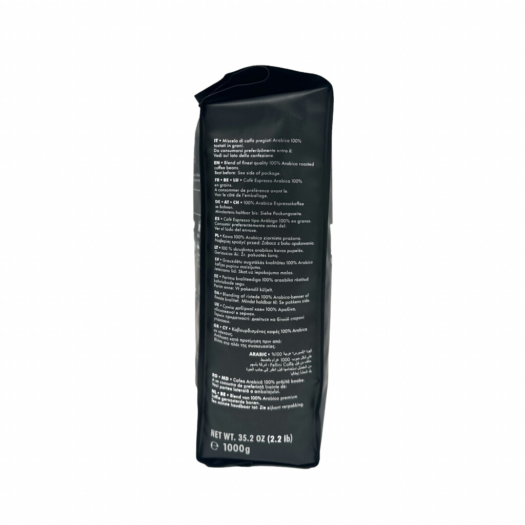 Vue latérale – Pellini TOP 100 % Arabica - café en grains - 1 kilo