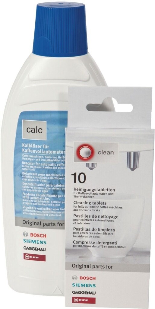 Kit d’entretien pour machine à café Siemens / Bosch - 10 pastilles / 500 ml de détartrant