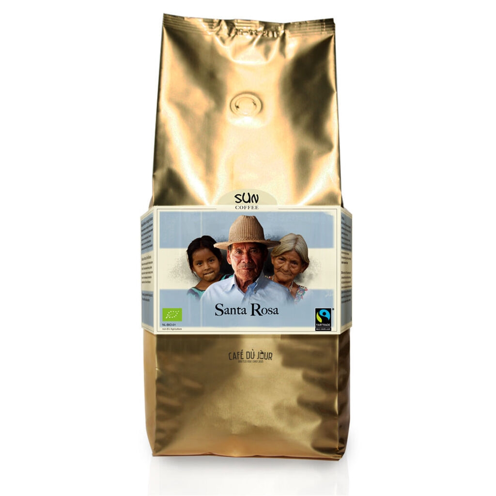 SUN Santa Rosa Fairtrade torréfaction moyenne - grains de café - 1 kilo