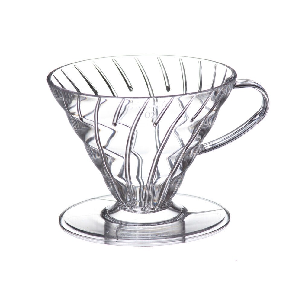 Hario V60 dripper - plastique transparent - taille 02 (VD-02T/VDR-02T)