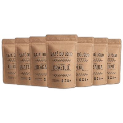 Café Frais d'Origine Unique - Grains de café frais - 7 x 250g