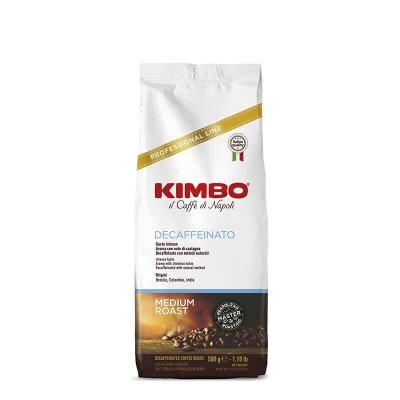 Kimbo Decaffeinato - café en grains - 500 grammes