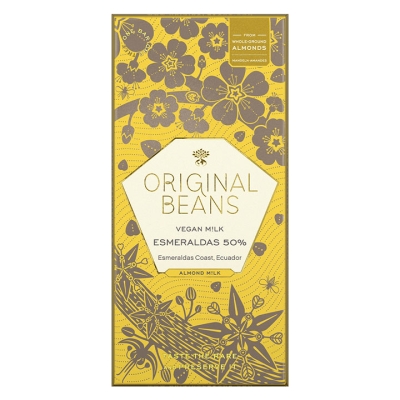 Original Beans - Esmeraldas Vegan Almond - 50 % de chocolat au lait d'amande