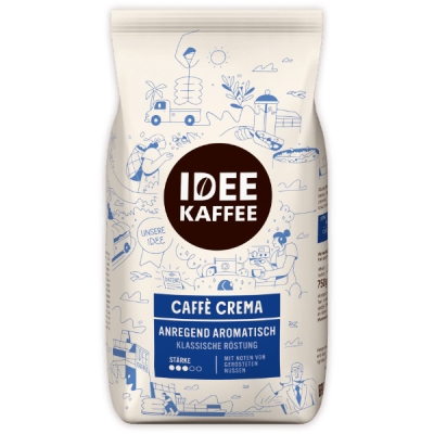 Idee Kaffee Caffè Crema - café en grains - 750 grammes