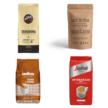 Paquet de café en grains - Les plus vendus - 4 x 1 kilo