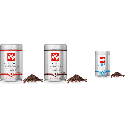 illy Pack Découverte Espresso avec Décaféiné - café en grains - 3 x 250 grammes