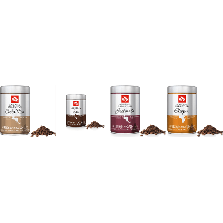 illy Pack Découverte Arabica - café en grains - 4 x 250 grammes