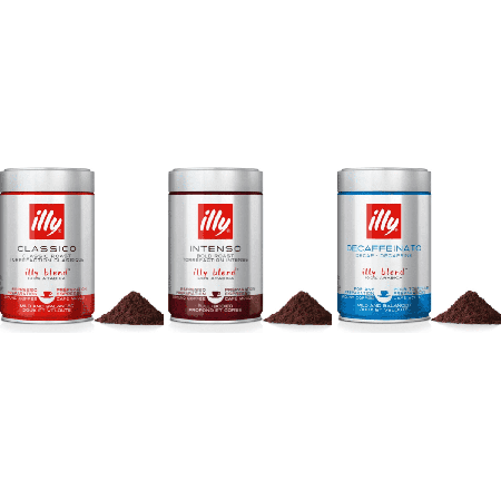 illy Pack Découverte Espresso avec Décaféiné - café moulu - 3 x 250 grammes