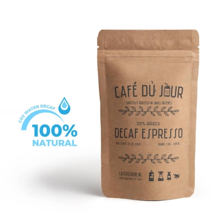 Espresso décaféiné 100 % Arabica - café en grains fraîchement torréfié